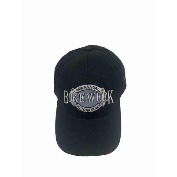 Super Wear USA Black 64th Annual Bike Week Daytona Hook Loop Strap back Hat - Picture 3 of 7